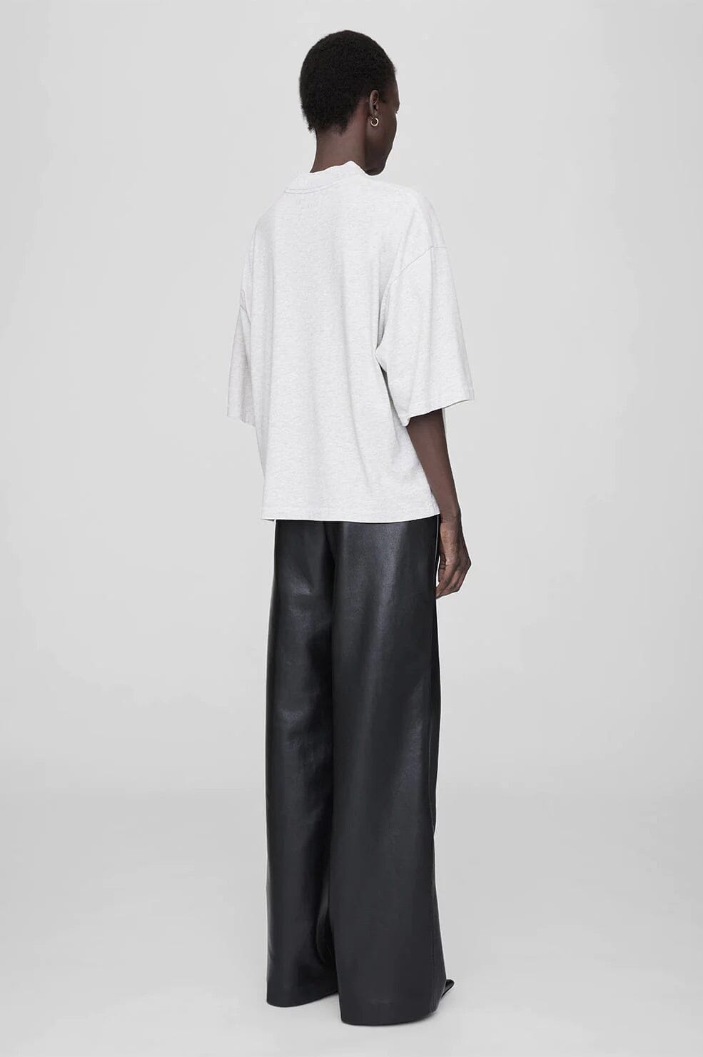 Anine Bing Palmer Tee Grey Melange T-shirt