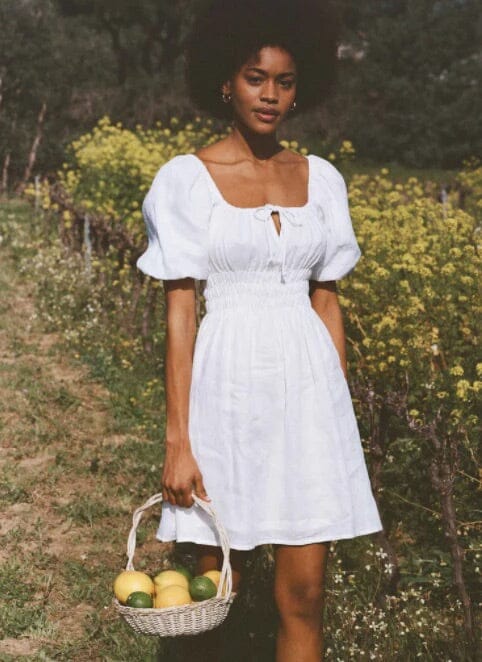 Faithfull The Brand Nikoleta Mini Dress White Kjole