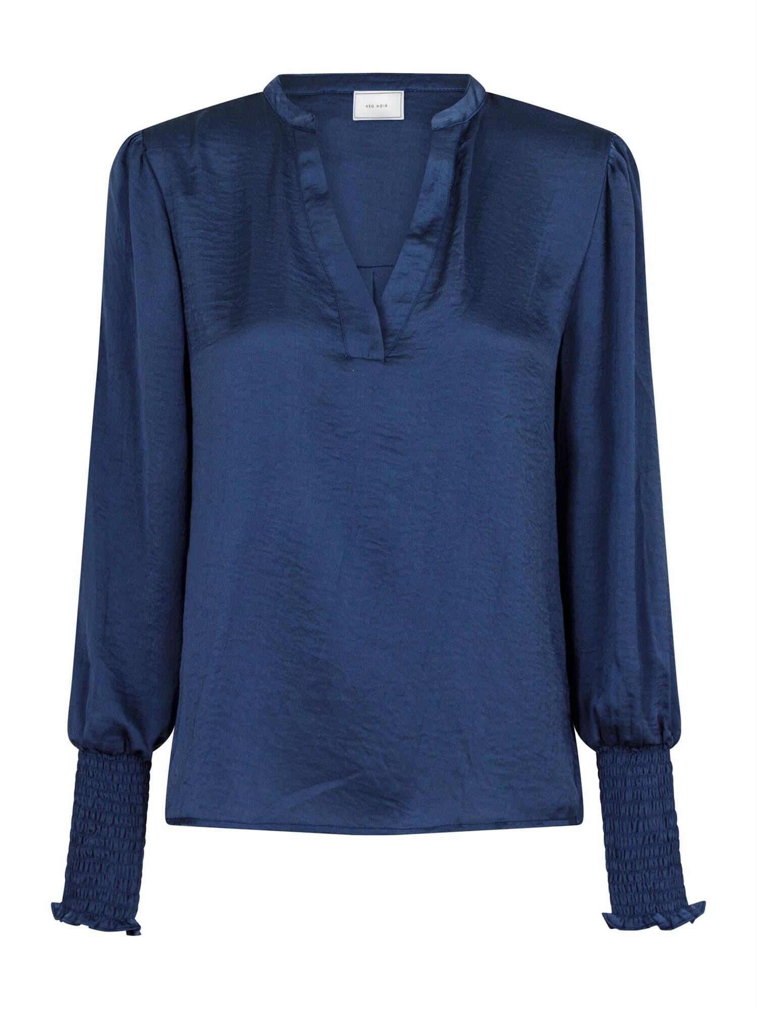 Neo Noir Landa Solid Blouse Dusty blue Bluse
