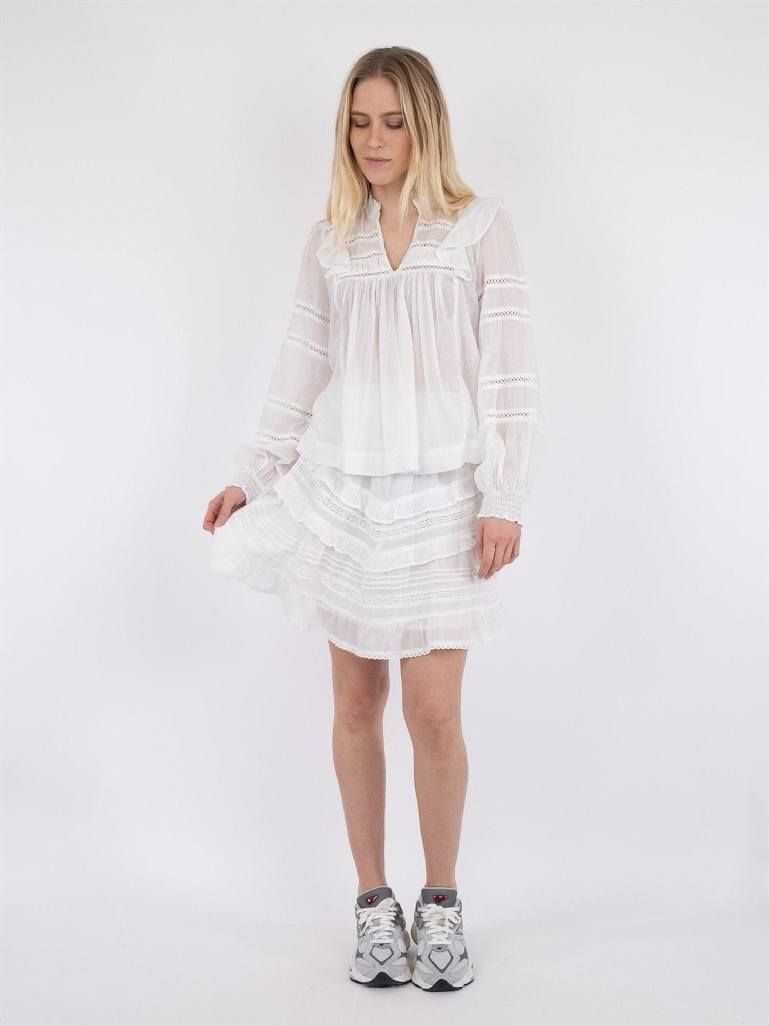 Neo Noir Donna S Voile Skirt White Skjørt