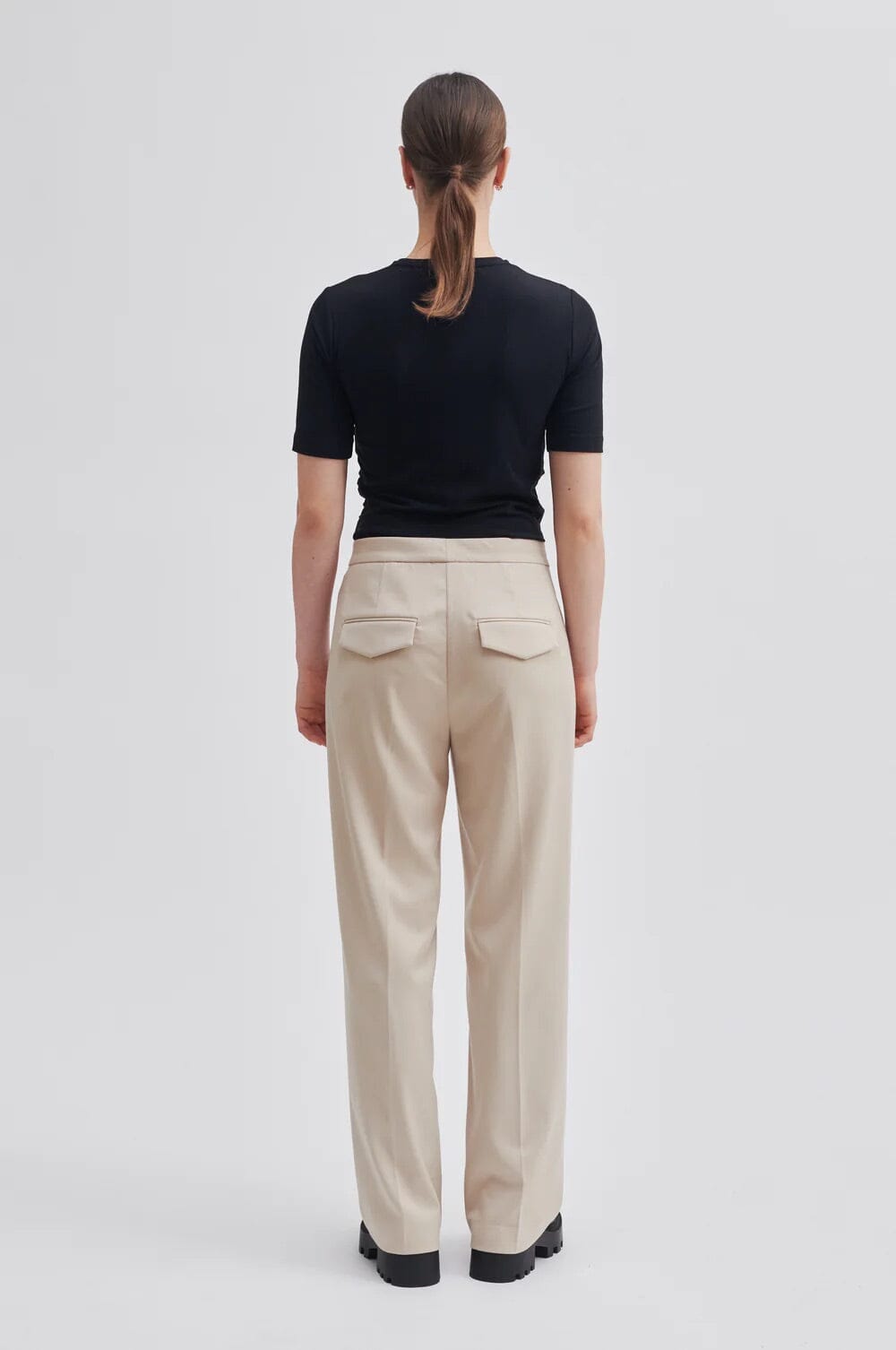 Second Female Kaleem Straight Trousers Oxford Tan Bukse