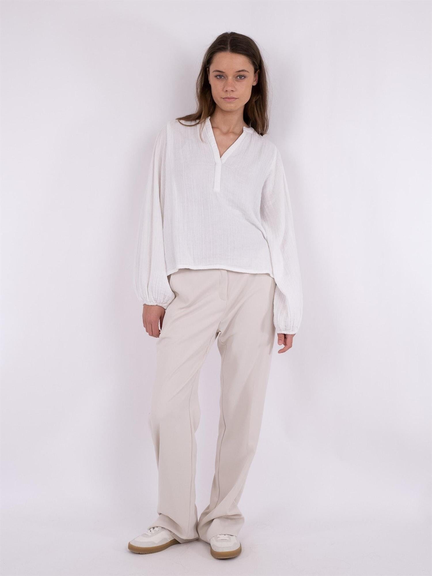 Neo Noir Mimmi Gauze Blouse White Bluse