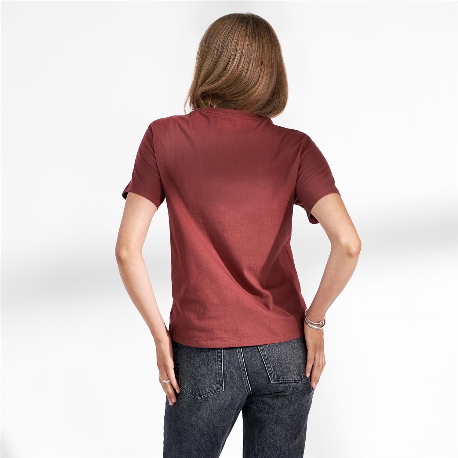Bread and Boxers Crew-Neck Regular Burgundy T-shirt