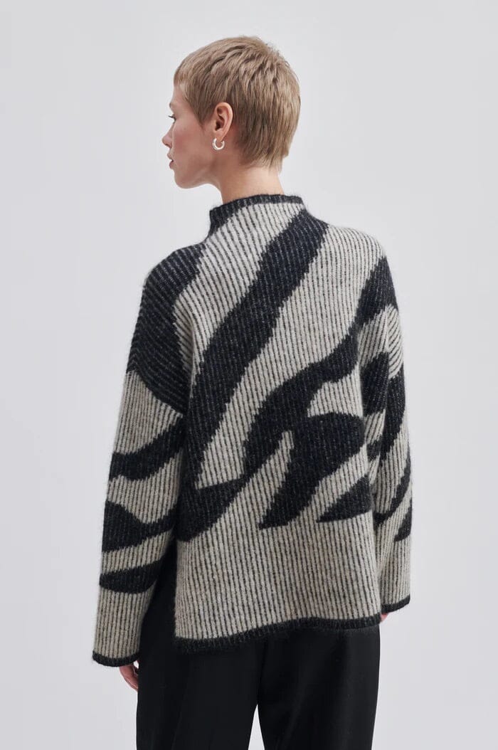Second Female Tallaha Knit T-Neck Brazilian Sand Genser