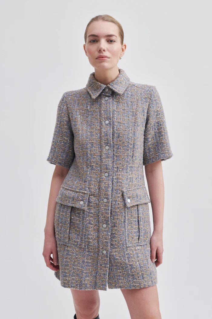 Second Female Lilje Dress Silver Mink Kjole