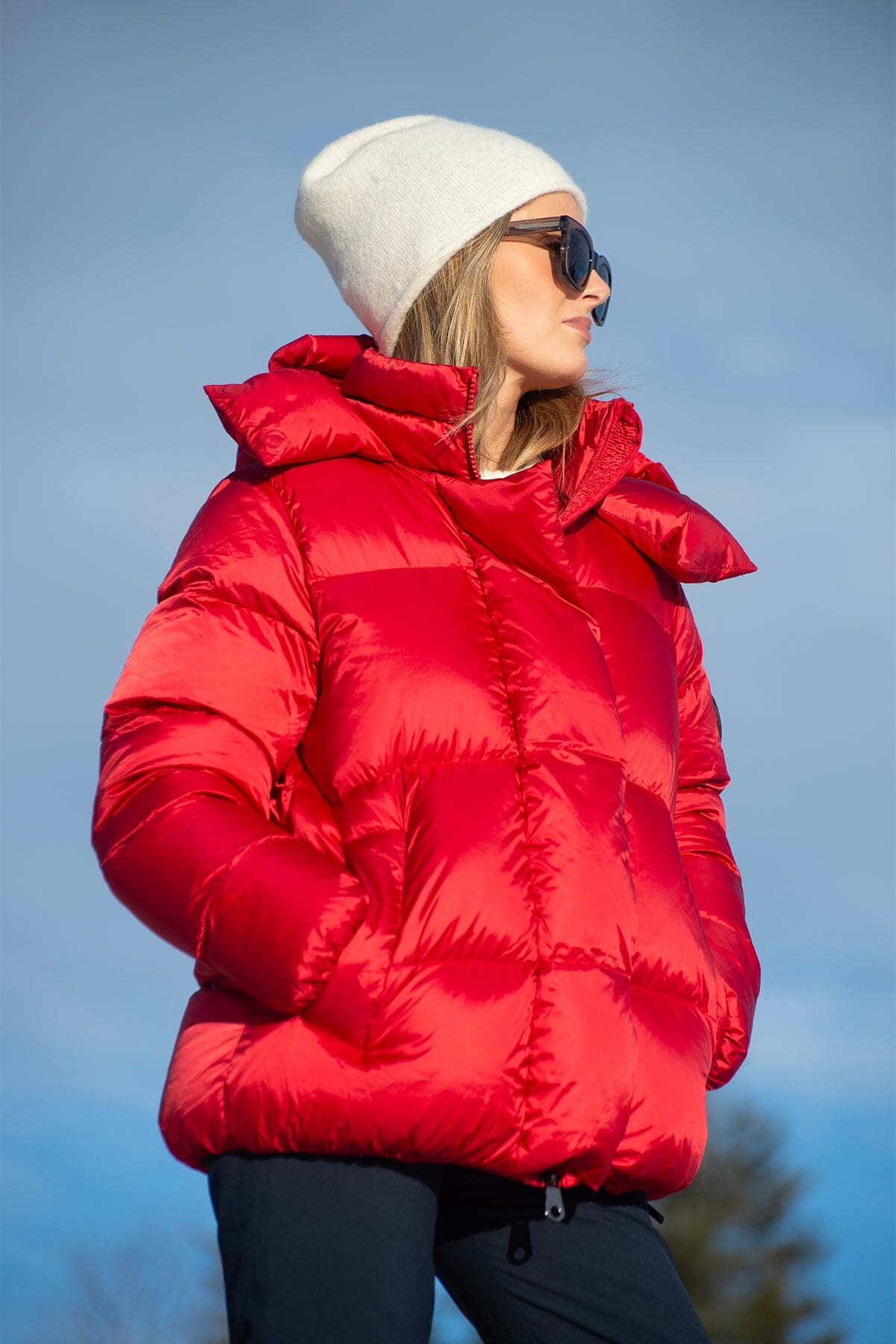 Monel Lucie Boxy Bright Red Ytterplagg