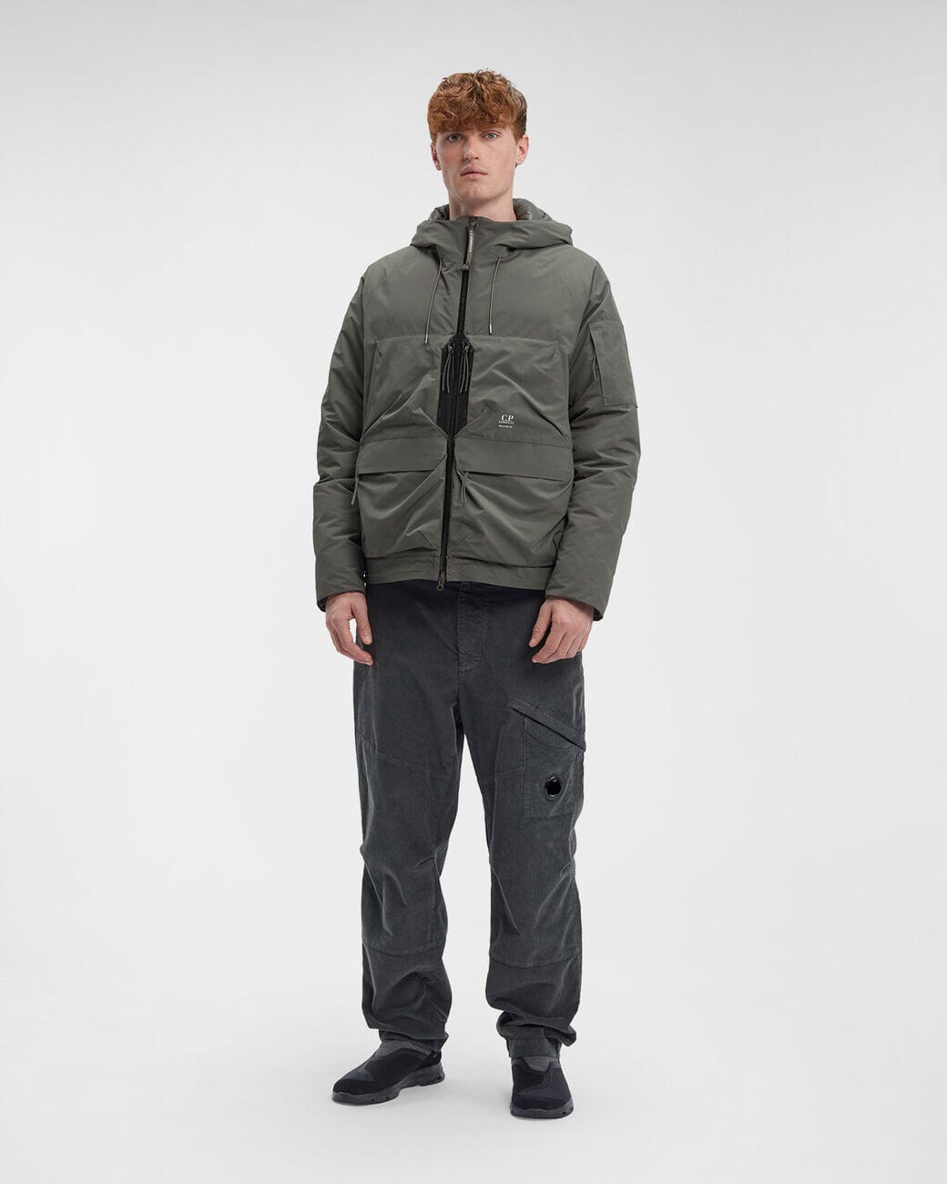 CP Company Micro-M (R) Hooded Down Jacket Olive Night Ytterplagg