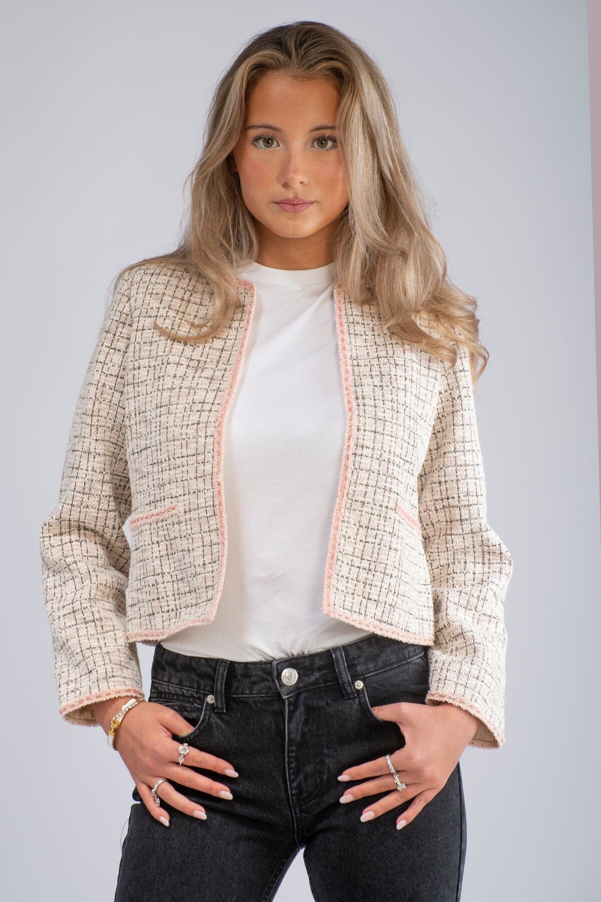 Love Lolita Lily Jacket Pink Squares Ytterplagg