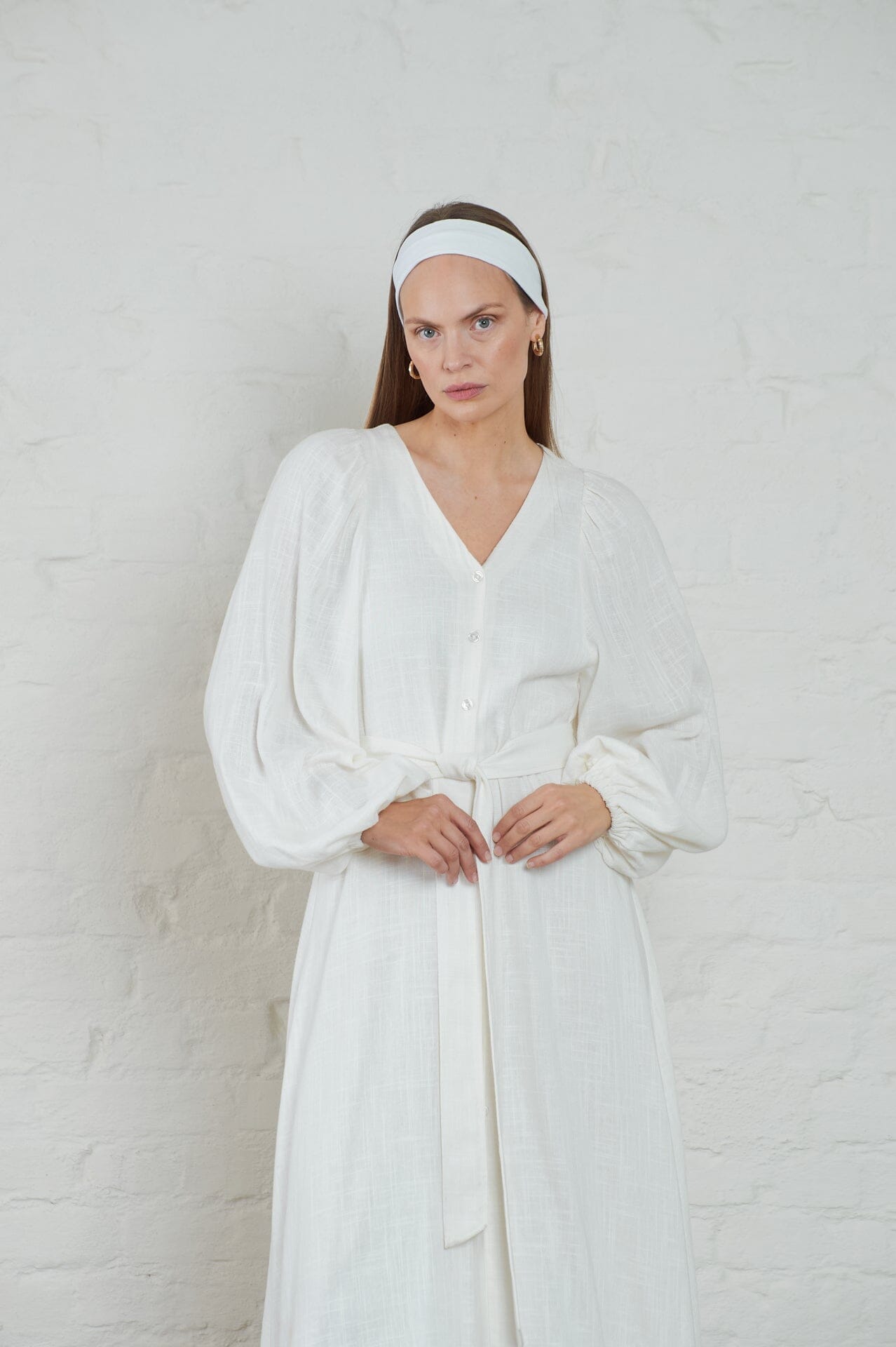 ArnieSays: Milla Linen Blend Offwhite Kjole
