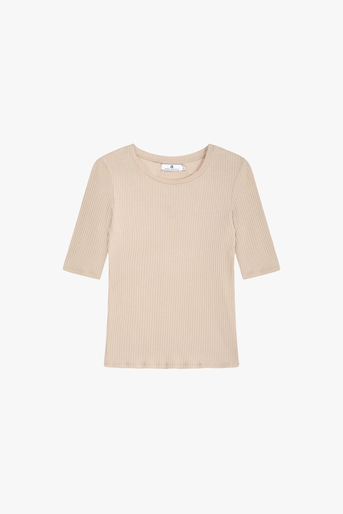 ArnieSays: Alba Lyocell Rib Beige Topp