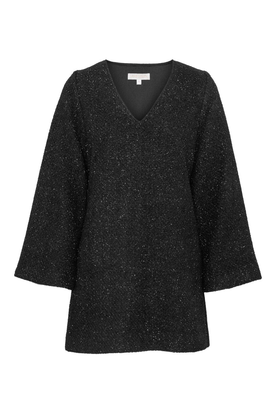 Love Lolita Peach Mini Dress Black Glitter Kjole