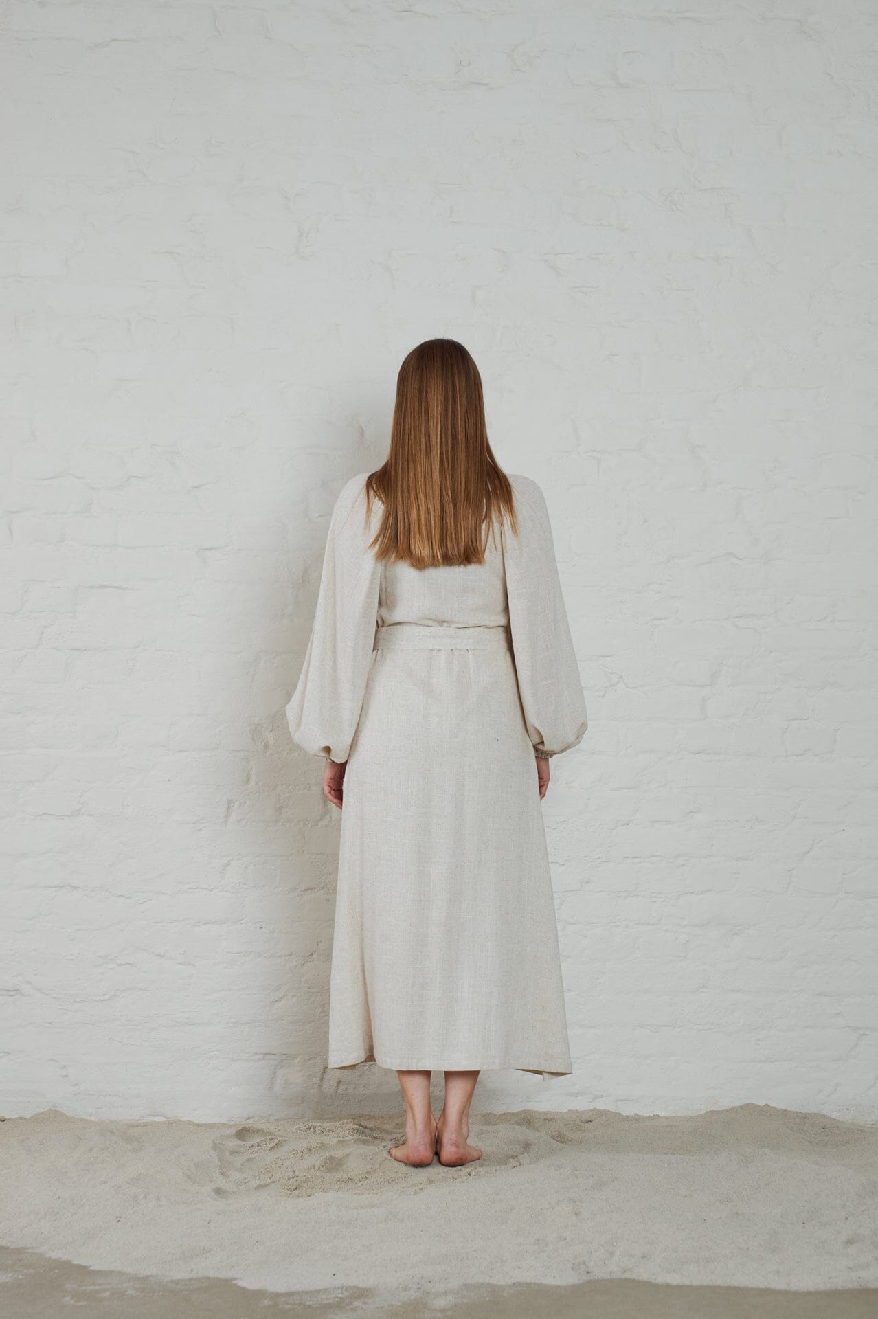 ArnieSays: Milla Linen Blend Ecru Melange Kjole