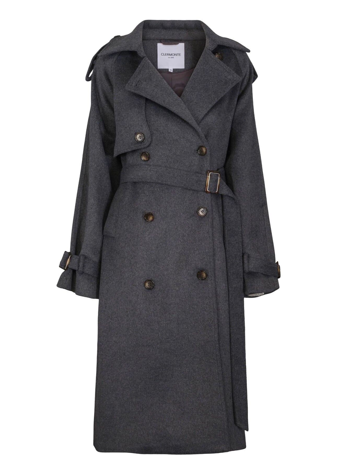 Clermonte Caia Coat Wool Mix Dk Grey Ytterplagg