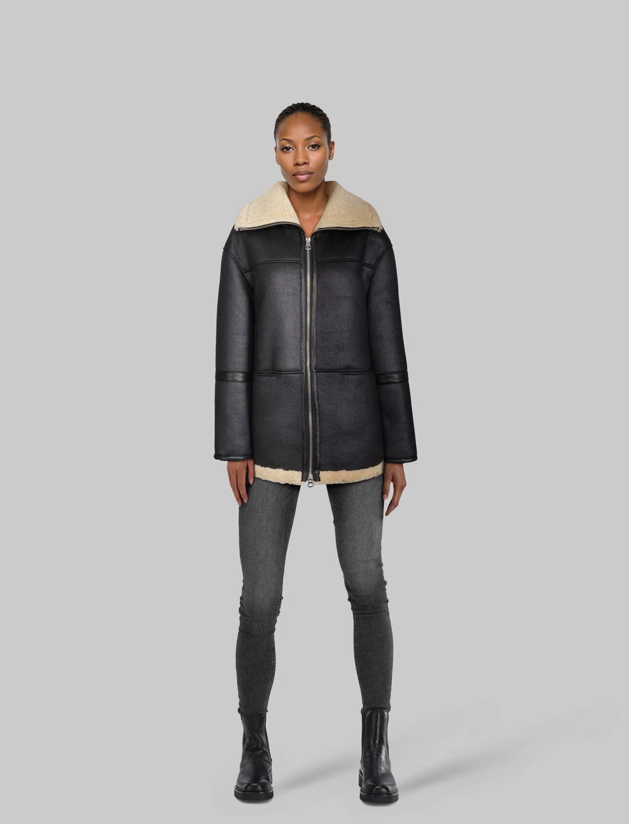 Clermonte Leona Black/Beige Ytterplagg
