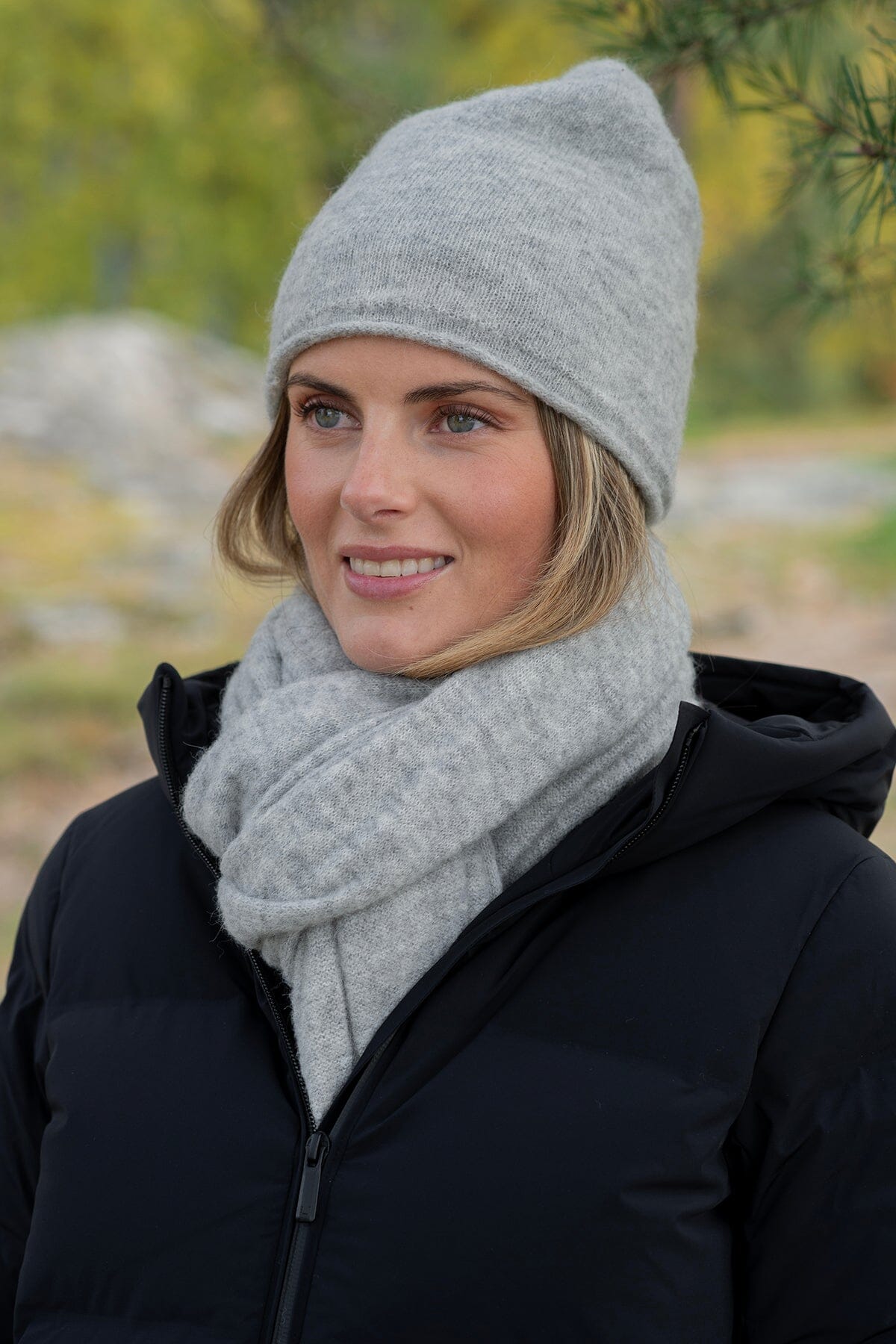 ArnieSays: Gini Lt Grey Melange Hodeplagg