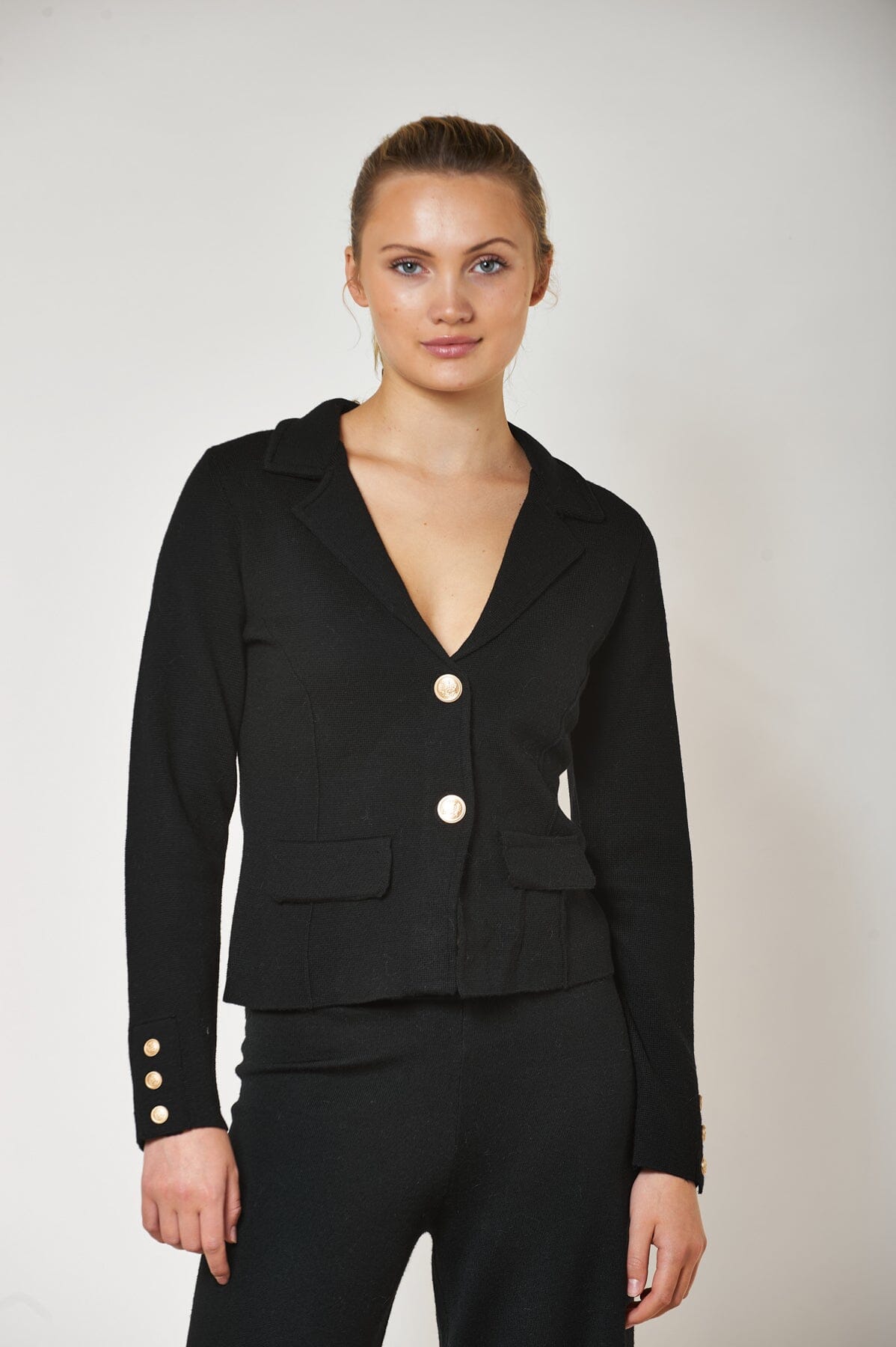 Aurora Merino Blazer Black Genser