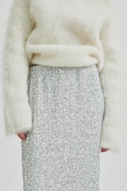Second Female Shimma Skirt Silver Skjørt