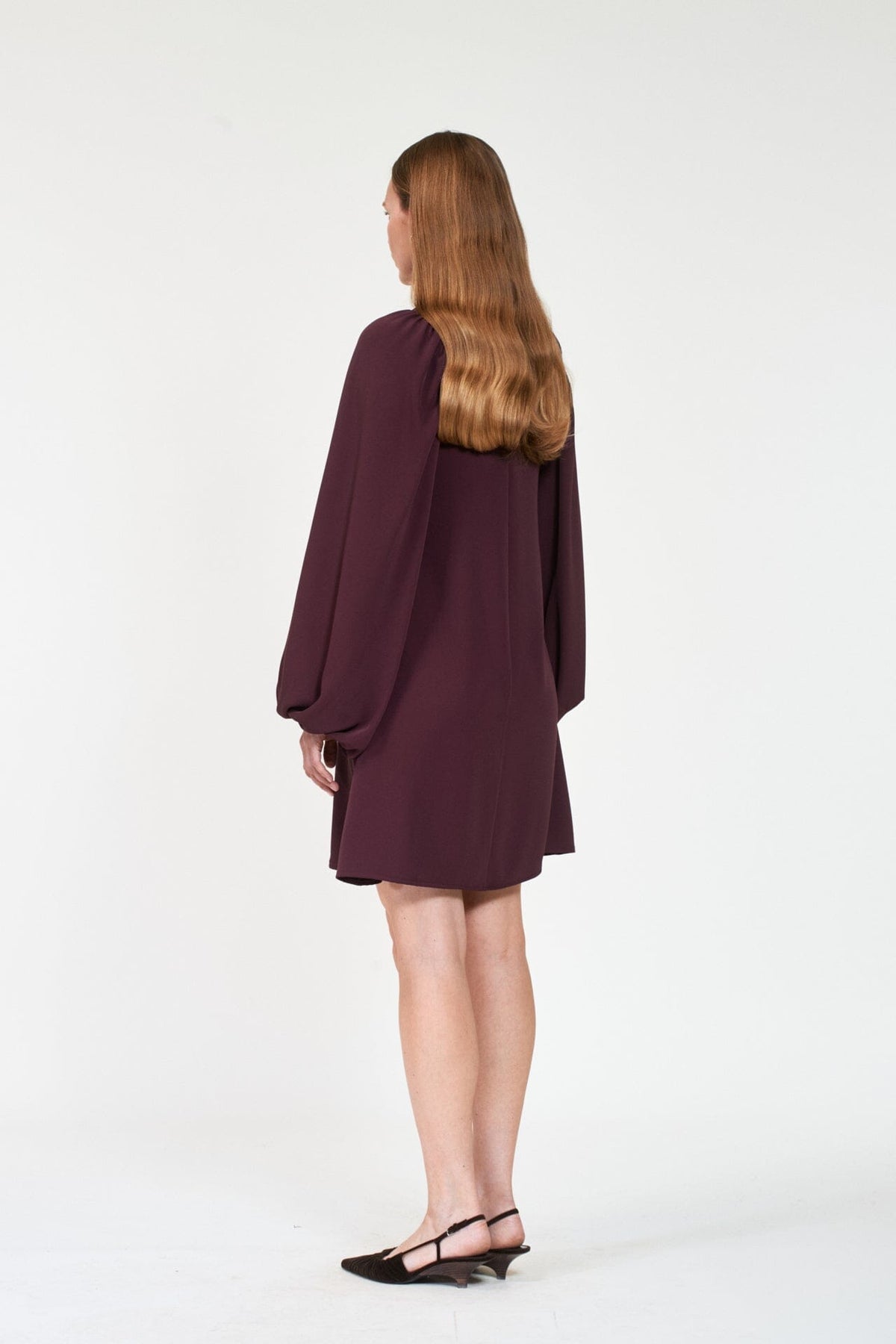 ArnieSays: VALERIA Crepe Dk Burgundy Kjole