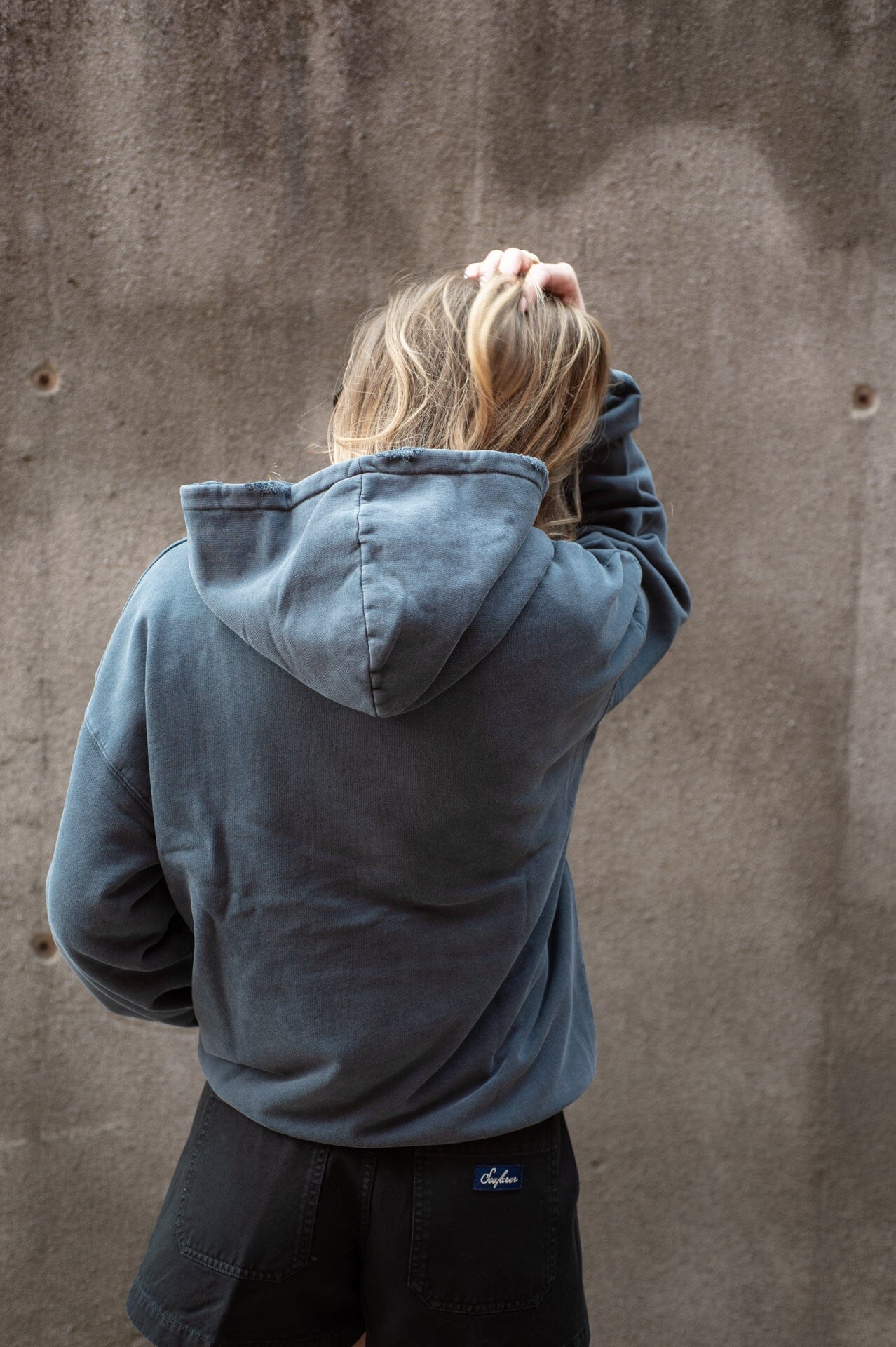 Anine Bing Harvey Sweatshirt Washed Black Genser