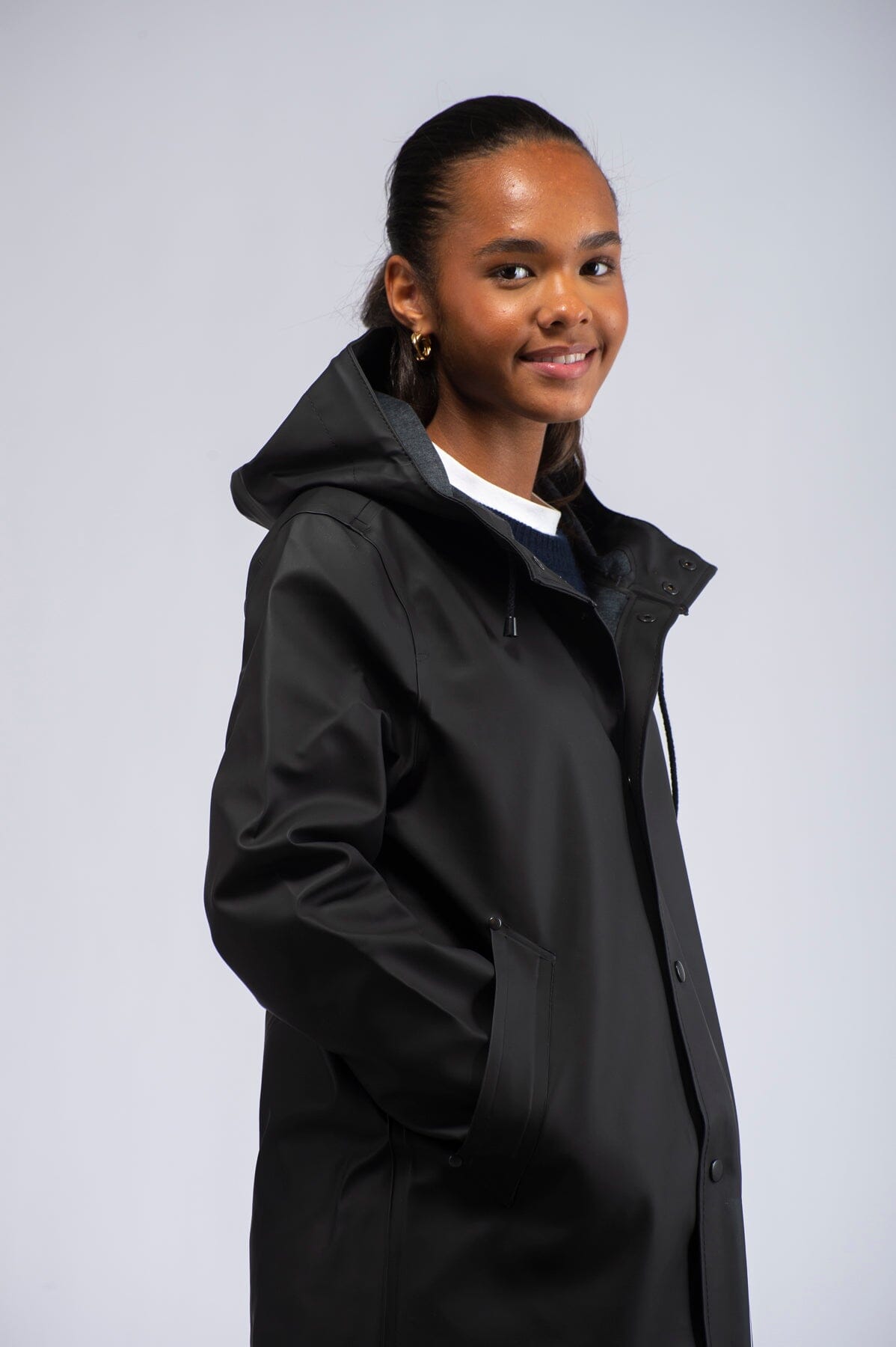 Stutterheim Stockholm Text Print Black Ytterplagg