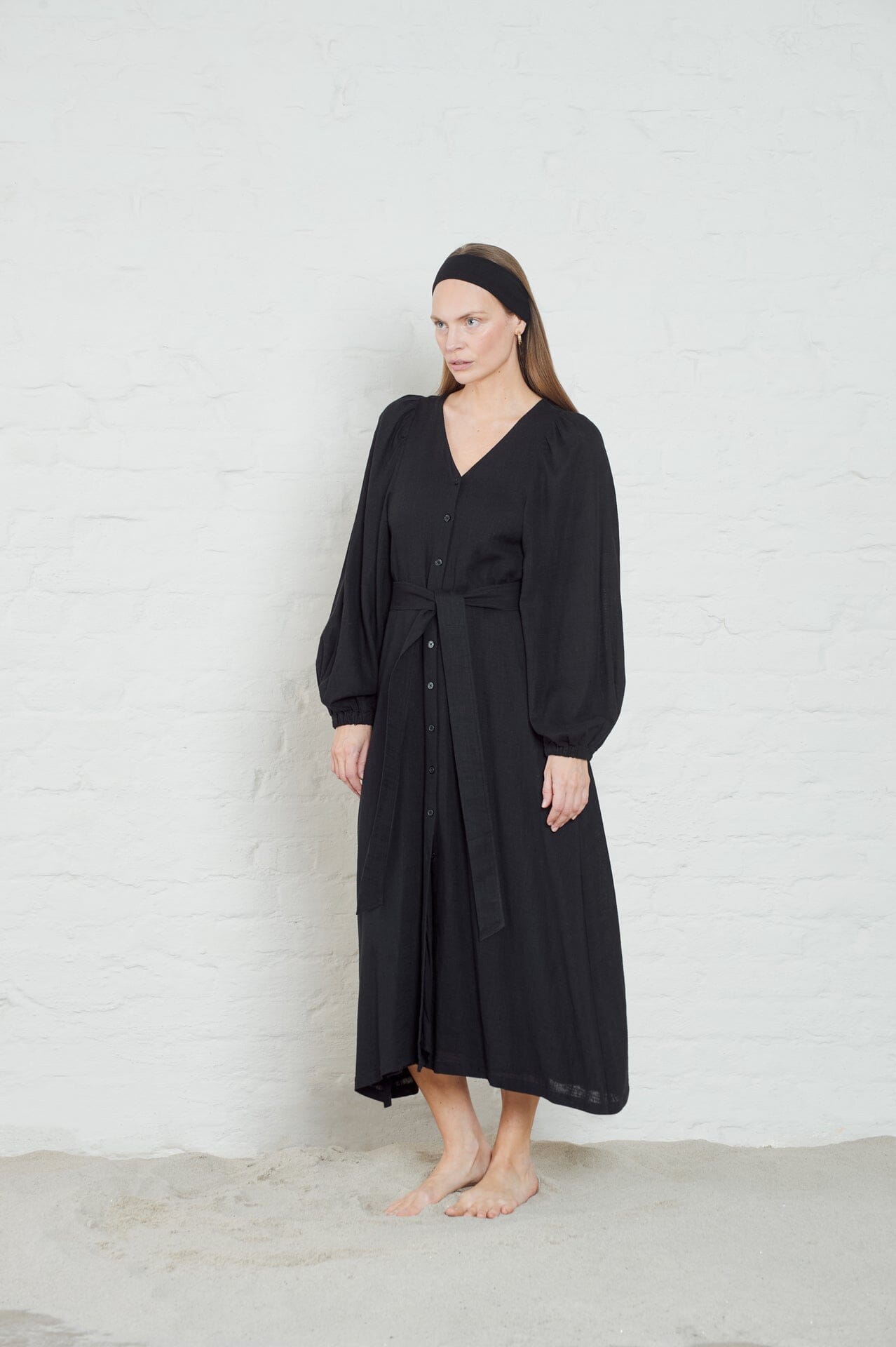 ArnieSays: Milla Linen Blend Black Kjole