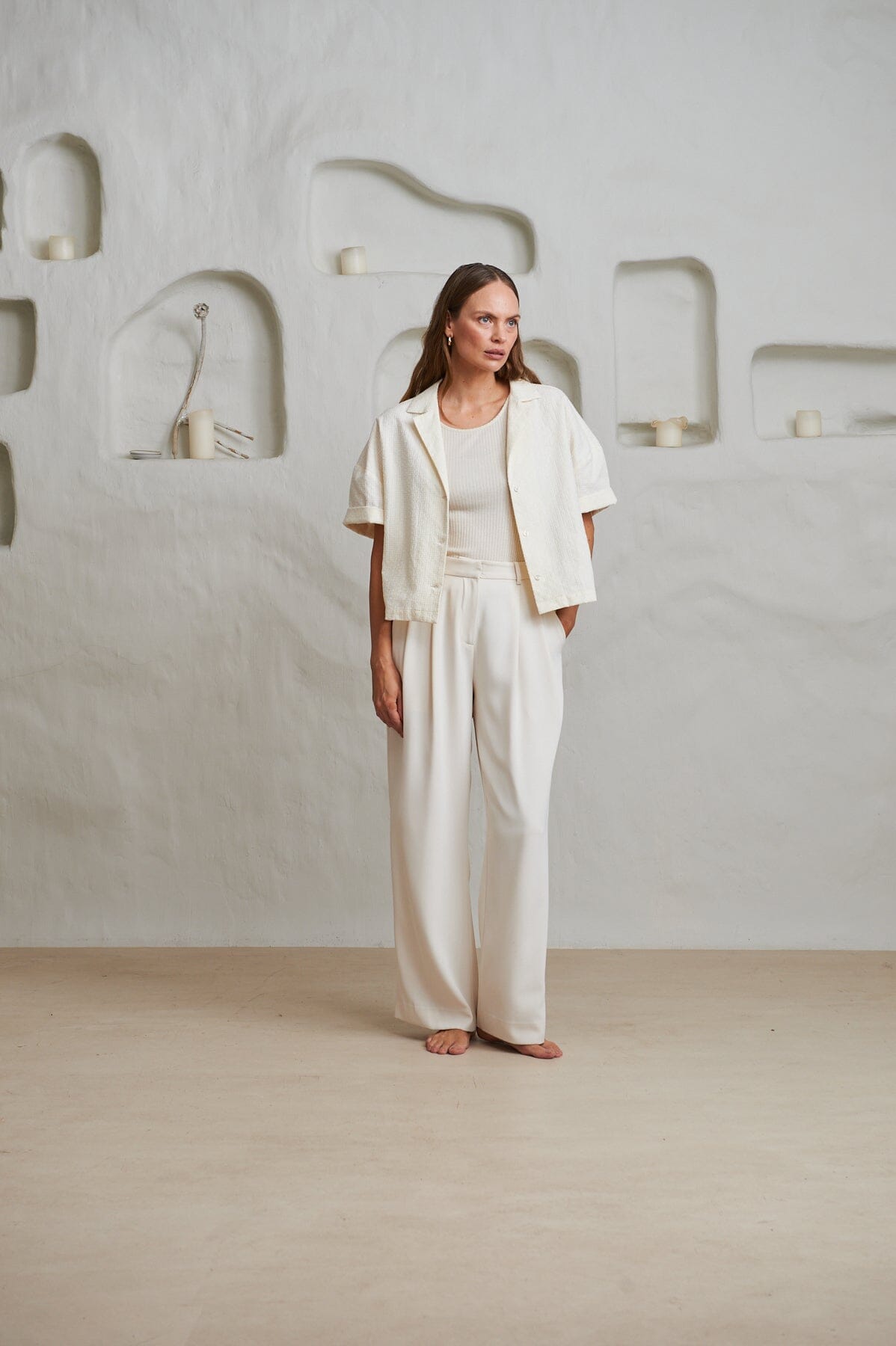 ArnieSays: Delos Broderie Offwhite Skjorte