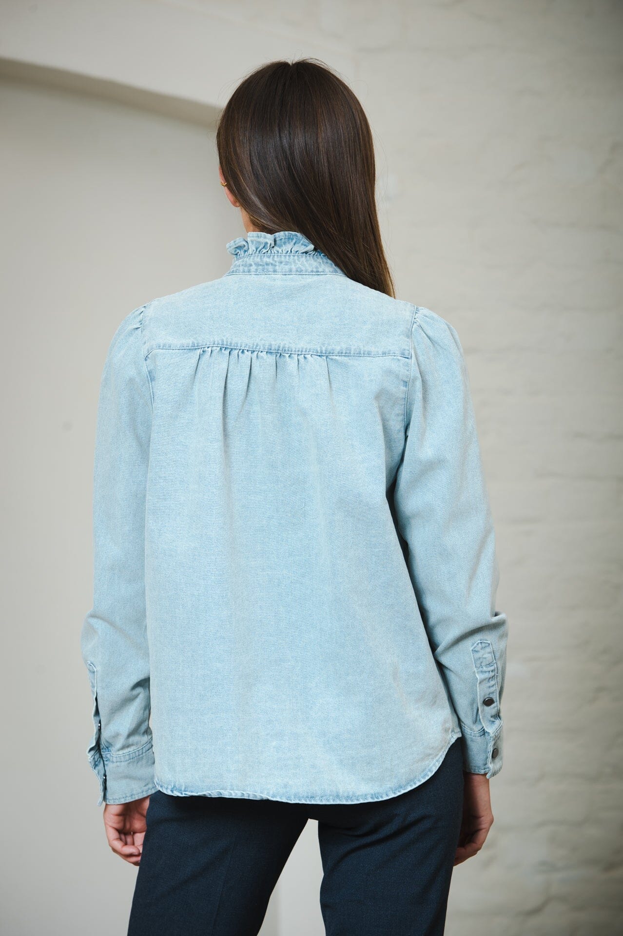 Neo Noir Justine Denim Shirt Light Blue Skjorte