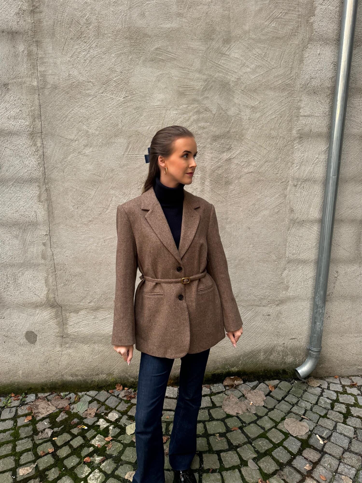 Isabelle Blanche Wool Jacket Wood Smoke Ytterplagg