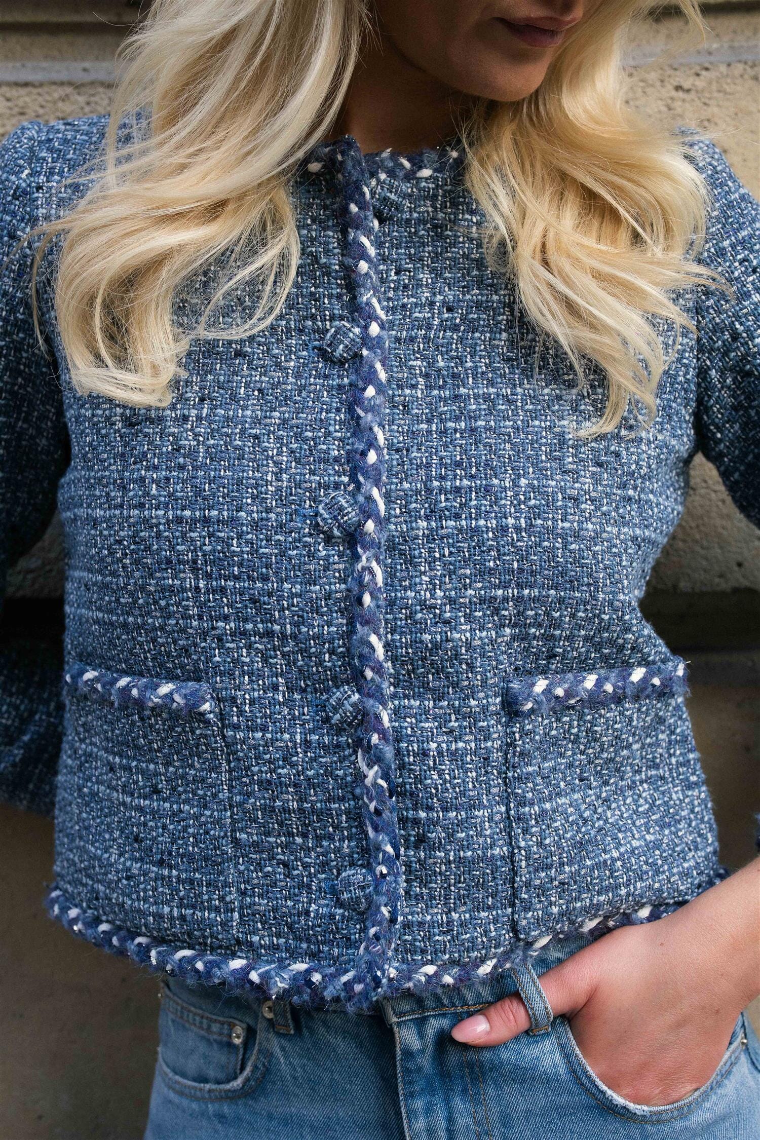 Love Lolina Lily Jacket Navy Melange Ytterplagg