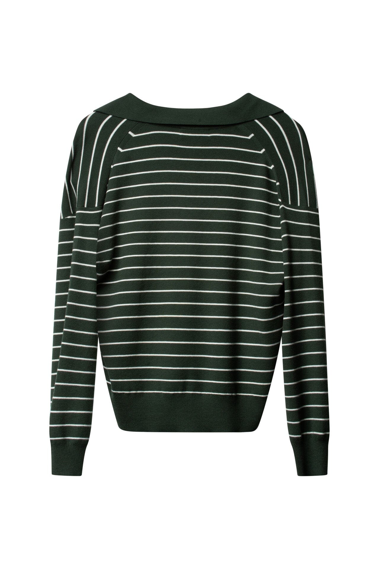 ArnieSays: LES Stripe Dk Green/Offwhite Genser