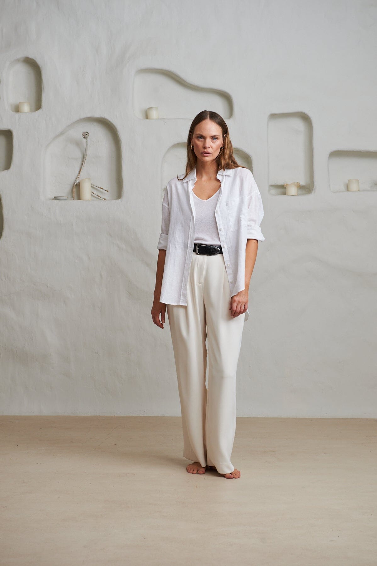 ArnieSays: Allen Linen Viscose White Skjorte