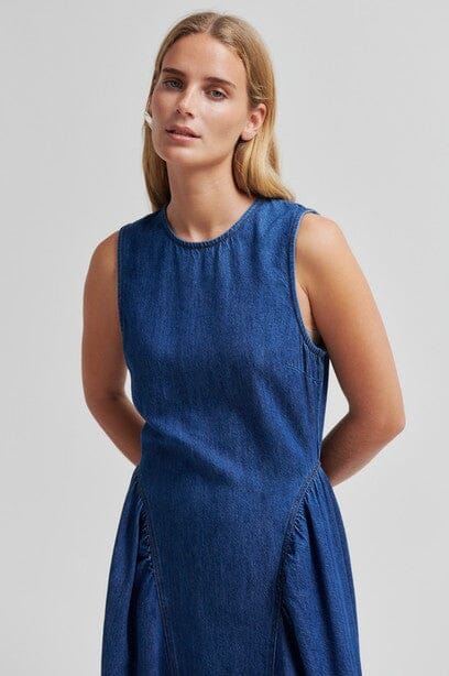 Second Female Lukana Denim Dress Blue denim Kjole