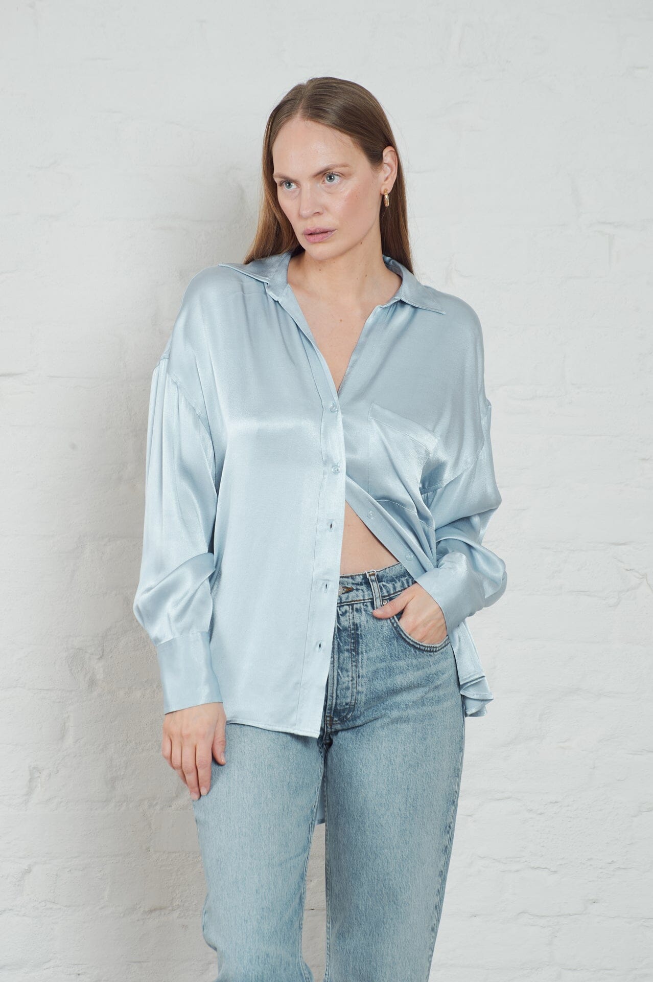 ArnieSays: Rocha Satin Pale Blue Skjorte