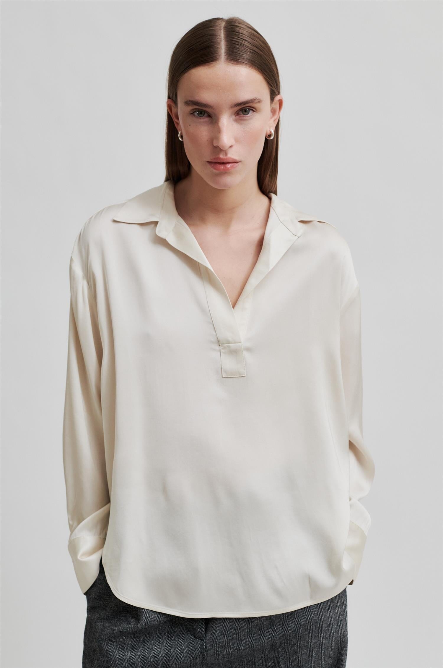 Second Female Bardi LS Blouse Brazilian Sand Bluse