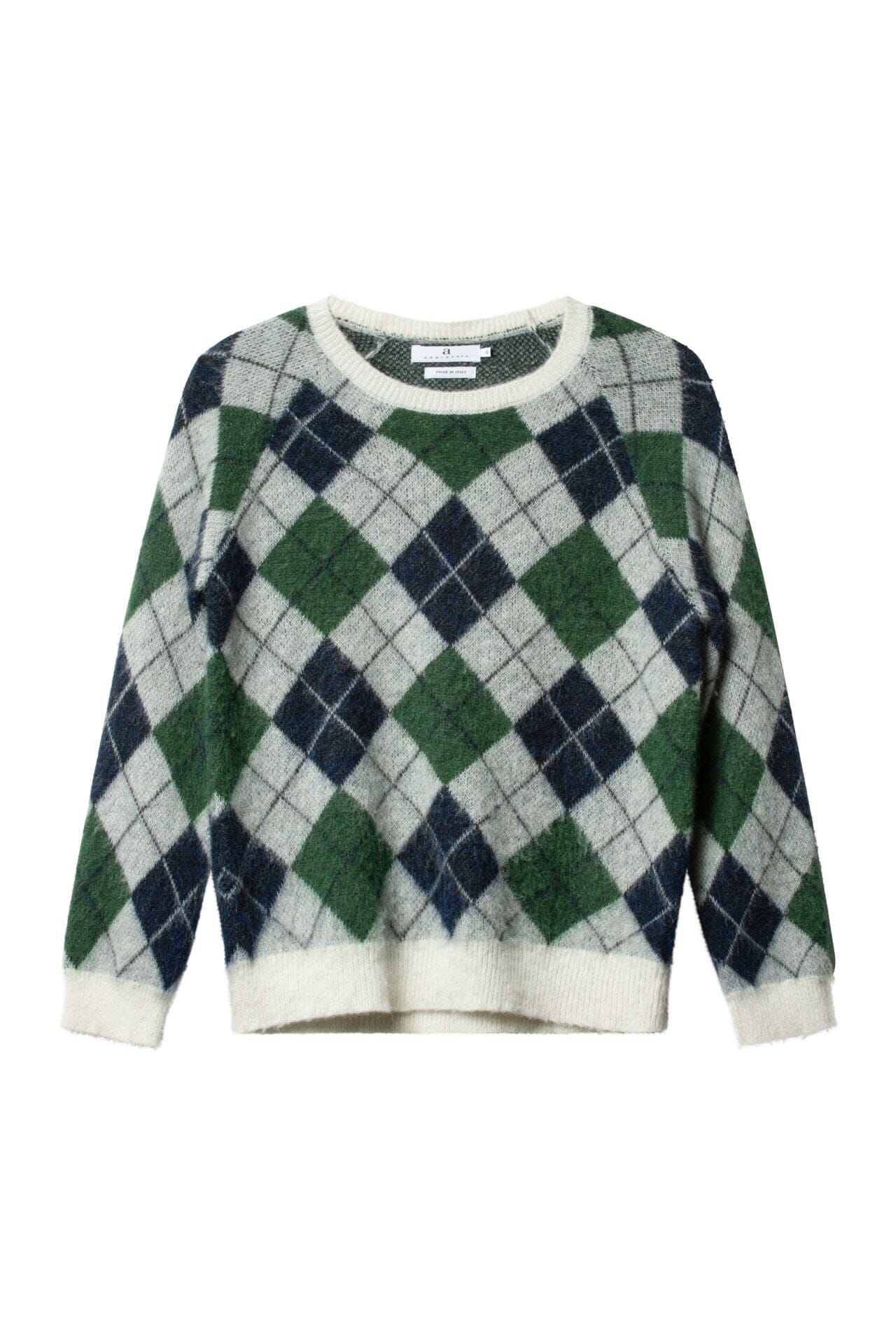 ArnieSays: FIONA Argyle Navy/Ivy Green Genser