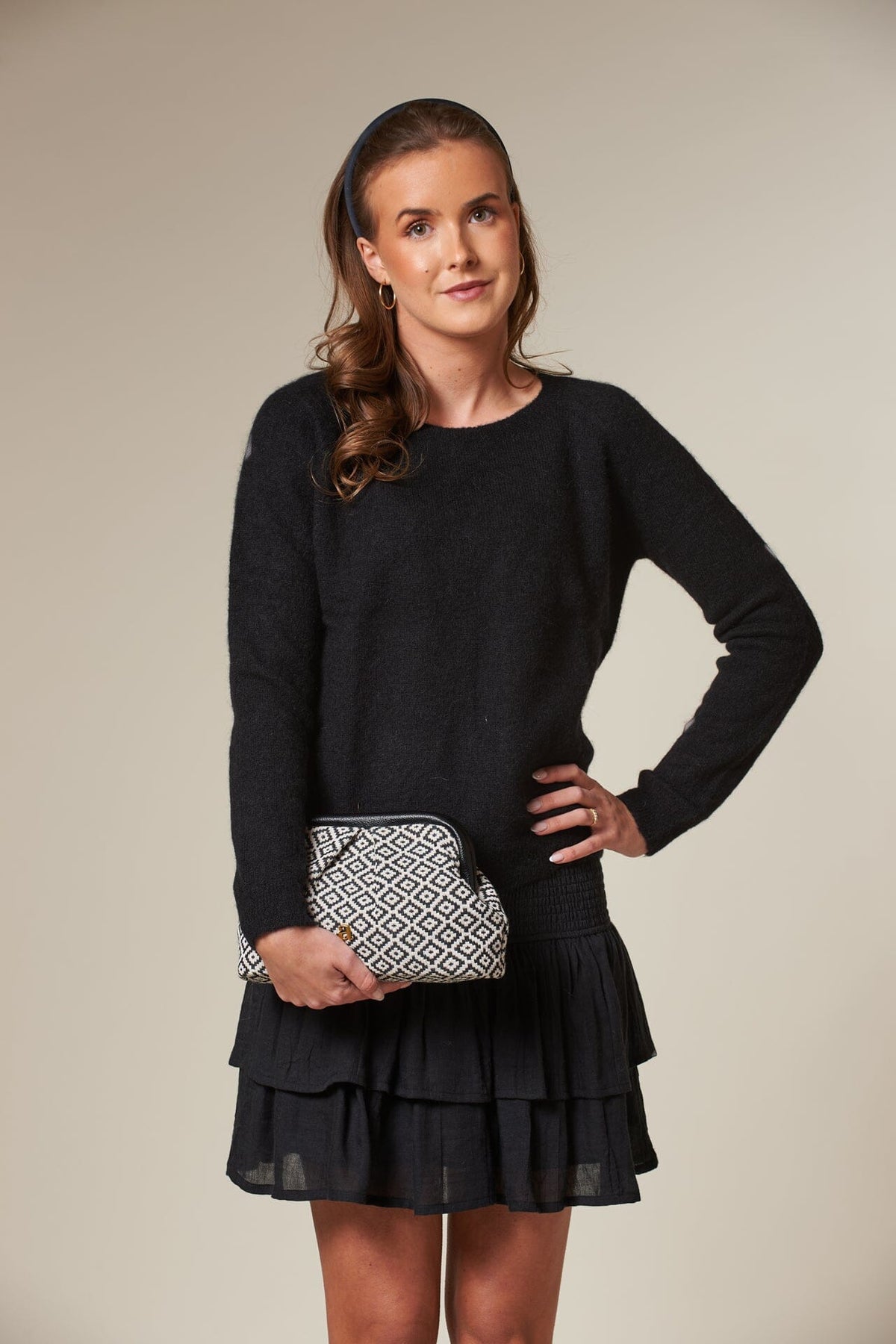 ArnieSays: Jacquard Clutch Black Combo Tilbehør