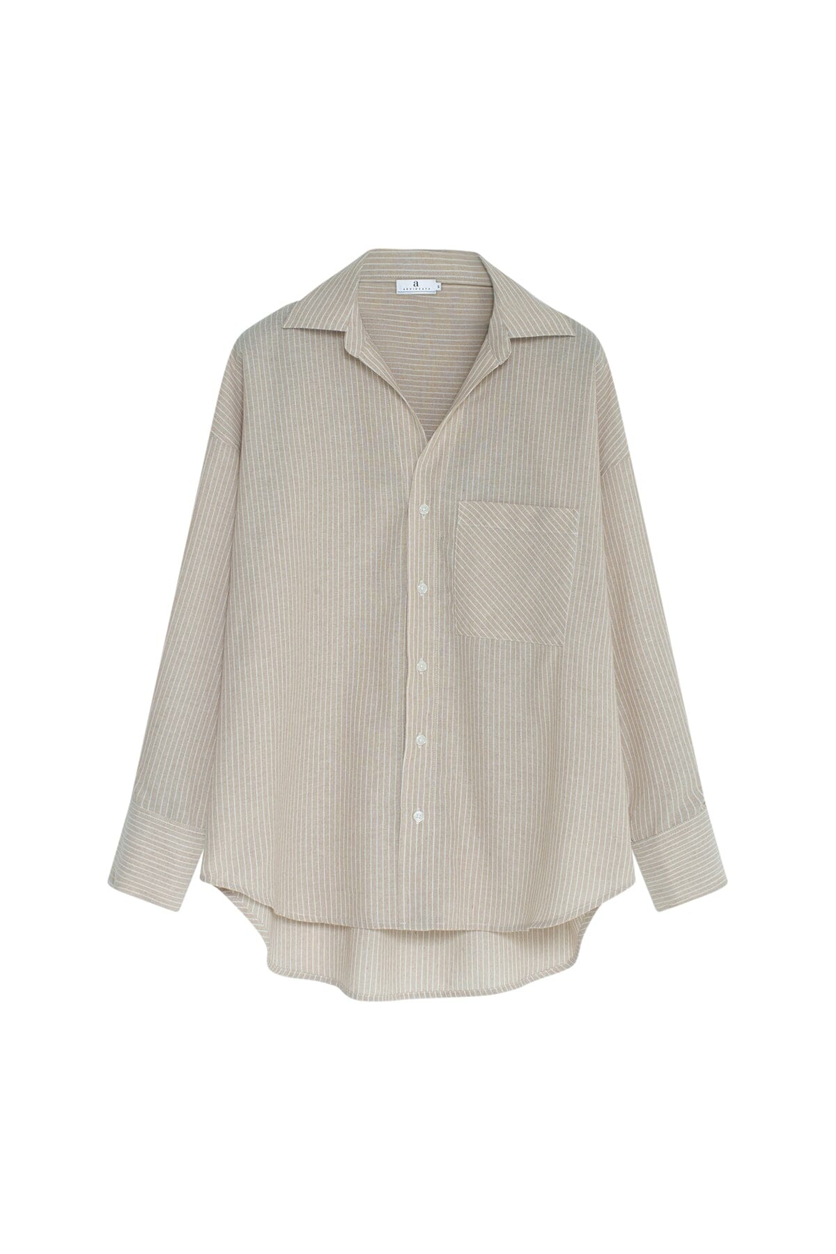 ArnieSays: Rocha Striped Linen Beige/Offwhite Combo Skjorte