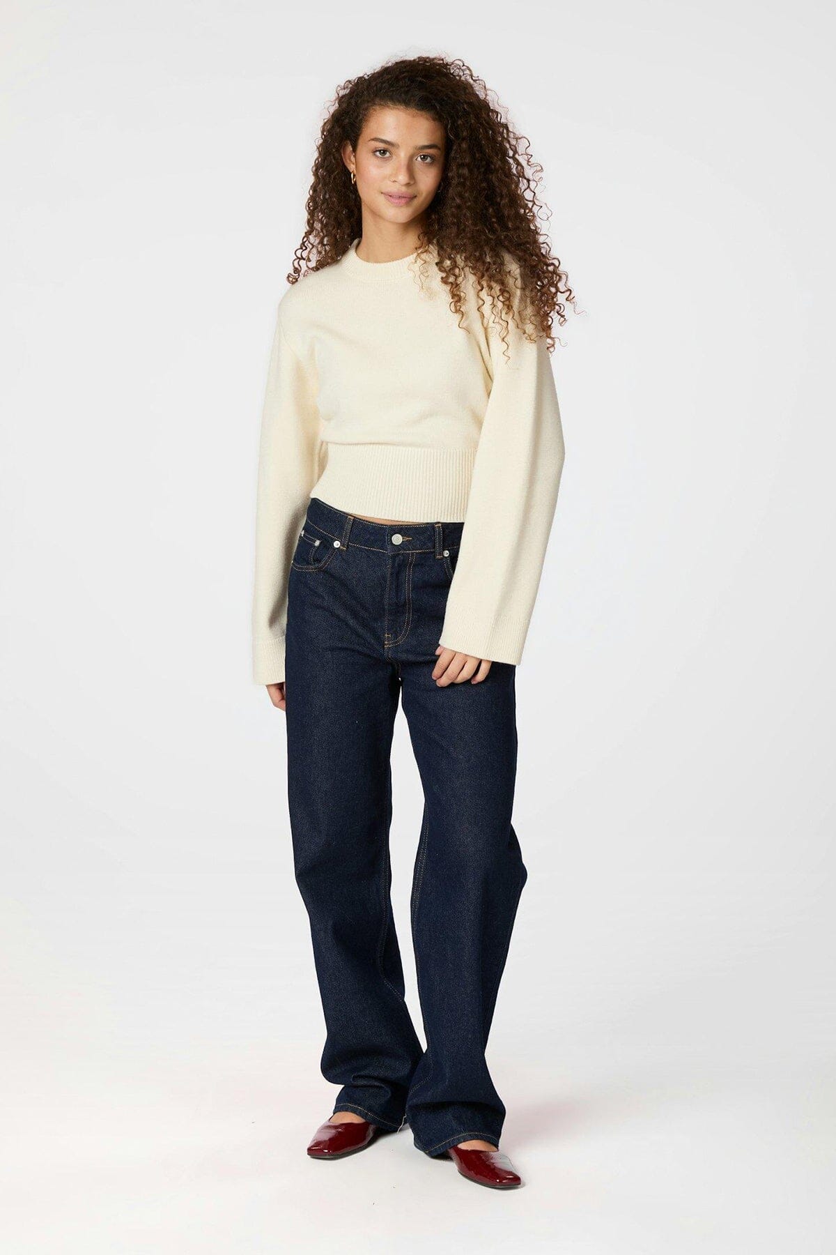 Neo Noir Palli Clean Knit Blouse Ivory Genser
