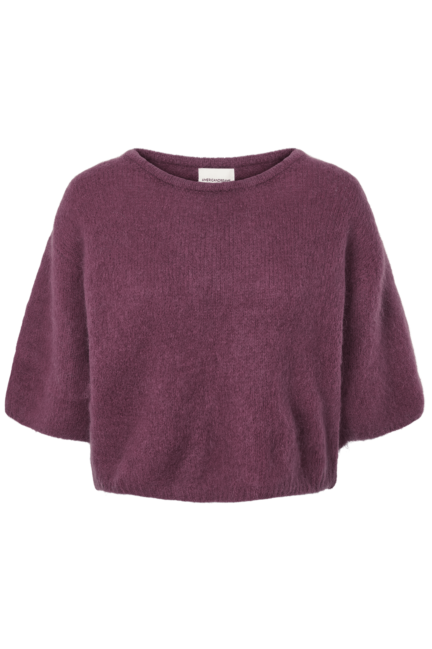American Dreams Josie Pullover 3/4 Short Sleeve Bordeaux Topp