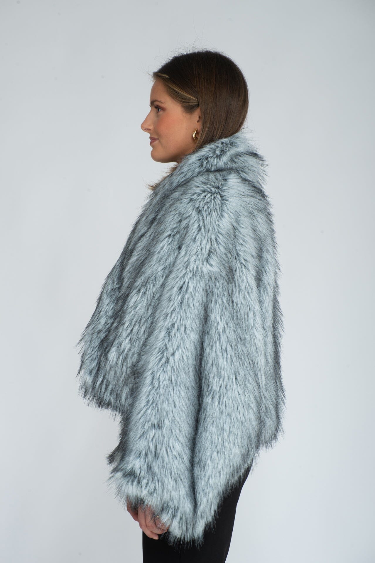 MeiMeiJ Fur Coat Grey Ytterplagg