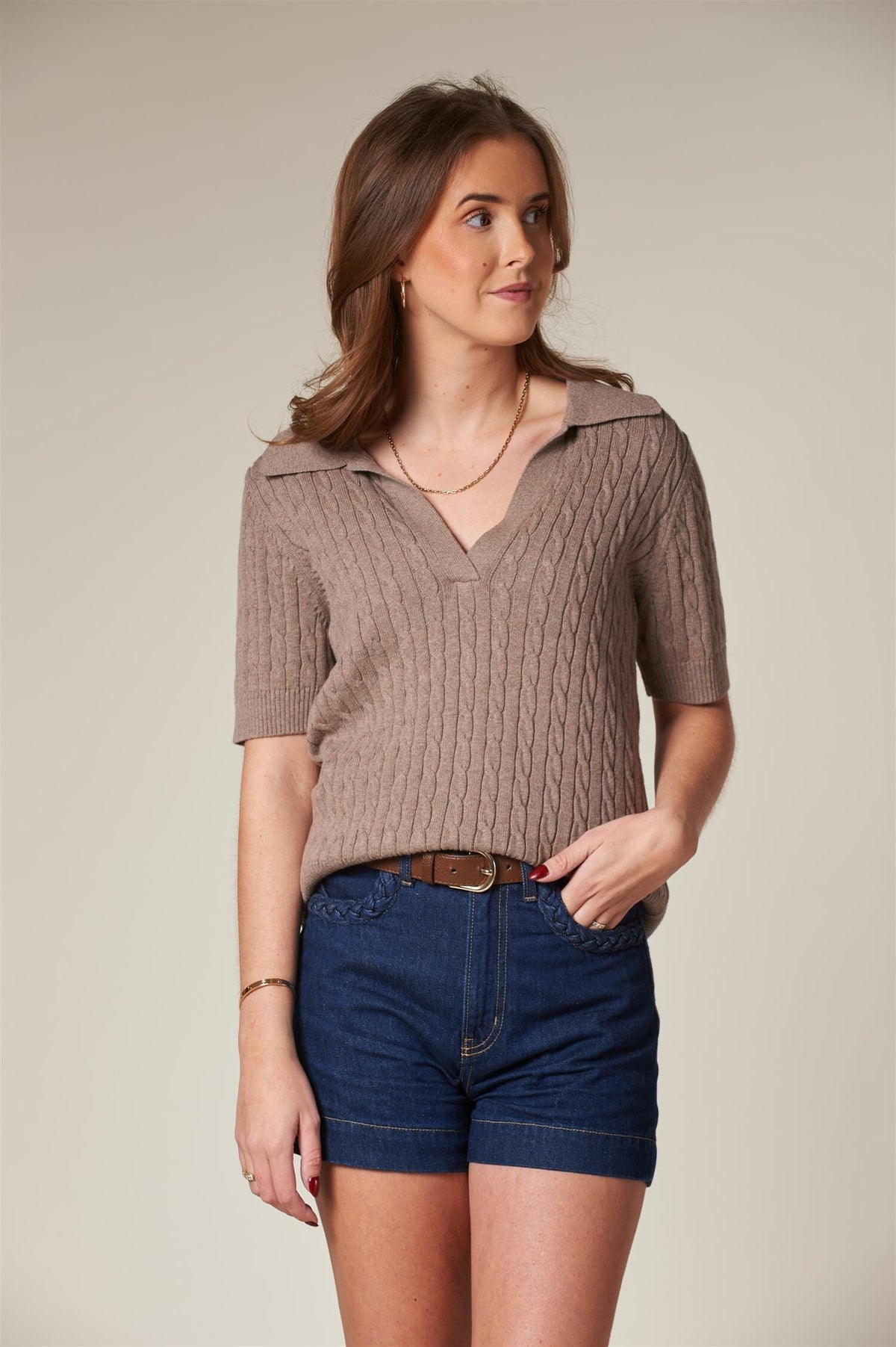 ArnieSays: CLEMENT Cable Brown Melange Genser