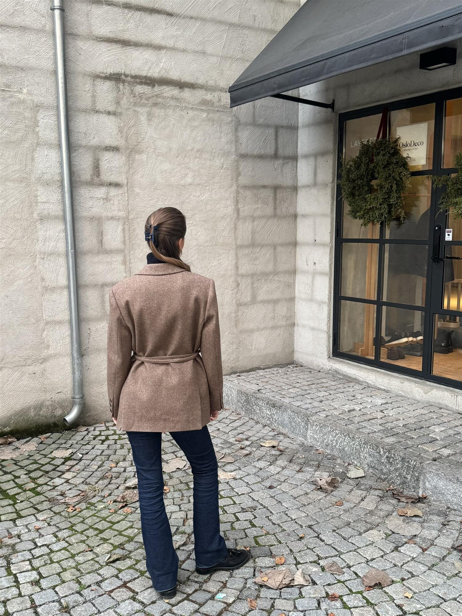 Isabelle Blanche Wool Jacket Wood Smoke Ytterplagg