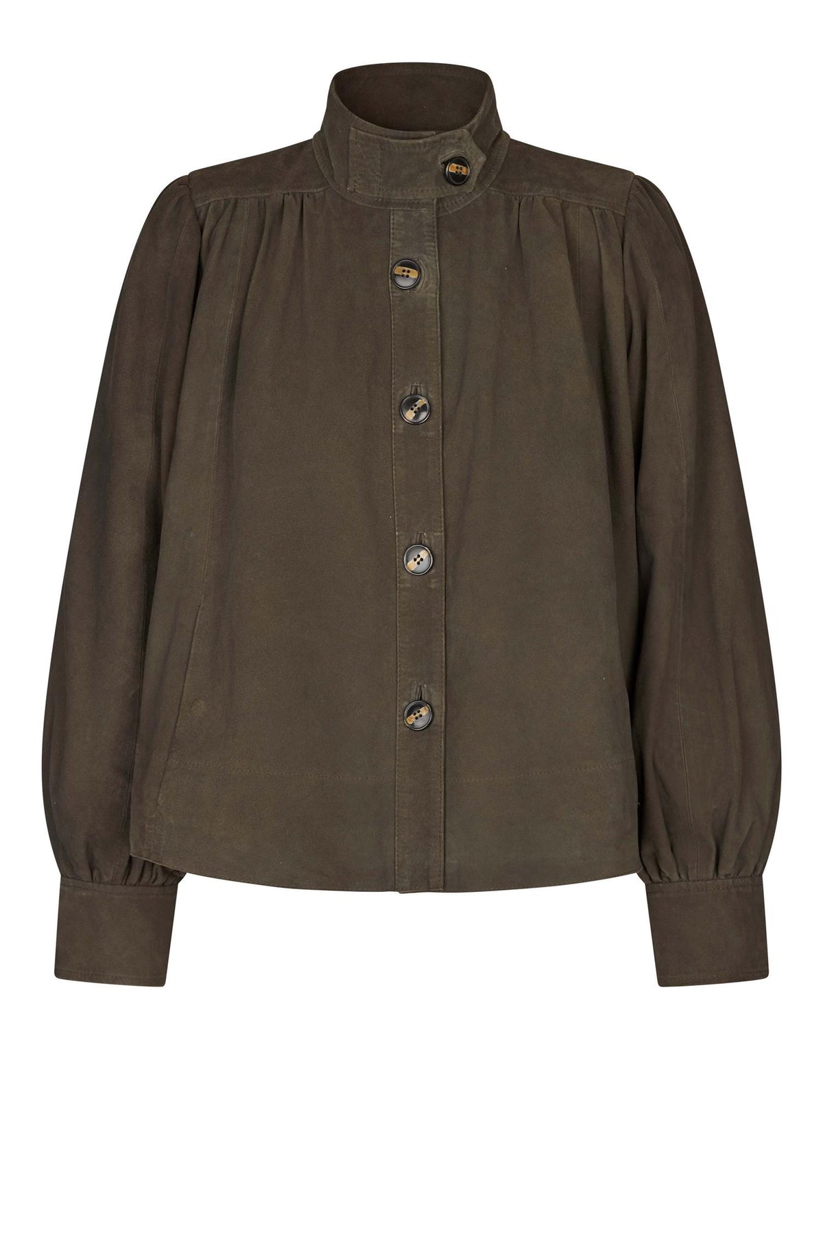 Zonie Suede Jacket Black Olive