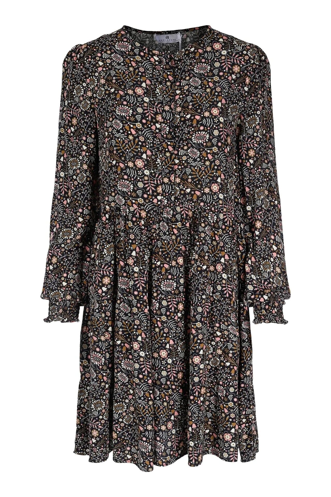 ArnieSays: Nadya Drapey Print Golden/Pink Multi Kjole