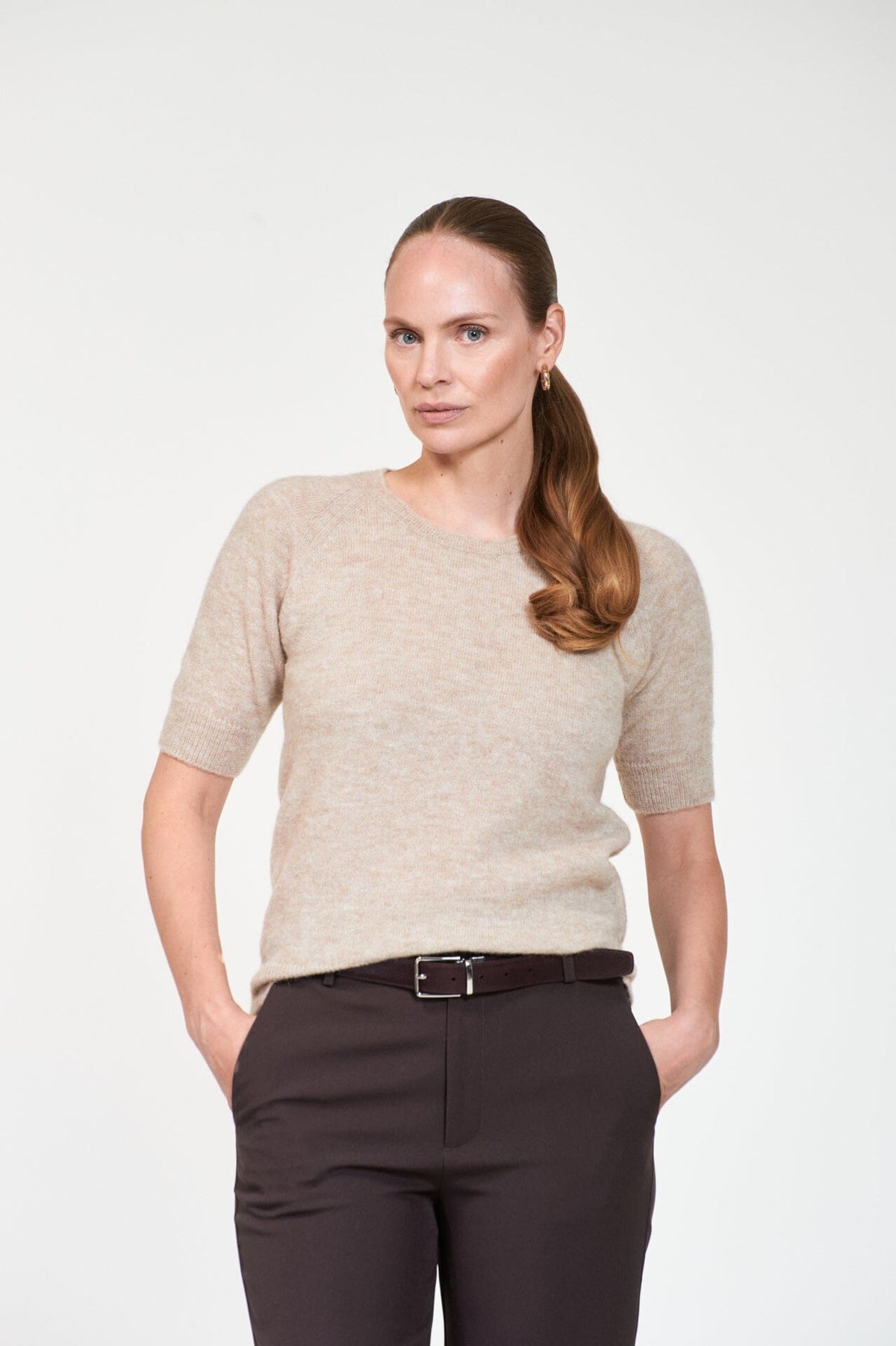 ArnieSays: GEORGINA Lt Beige Melange Genser