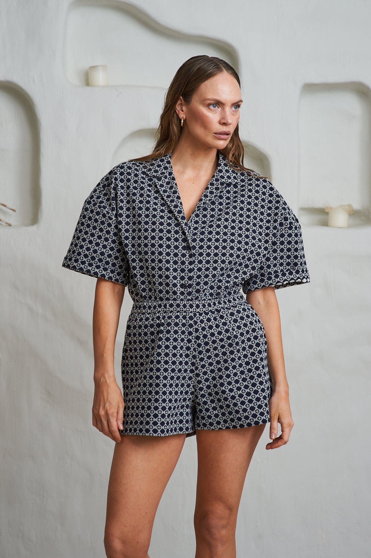 ArnieSays: Ash Broderie Dk Navy Combo Bukse
