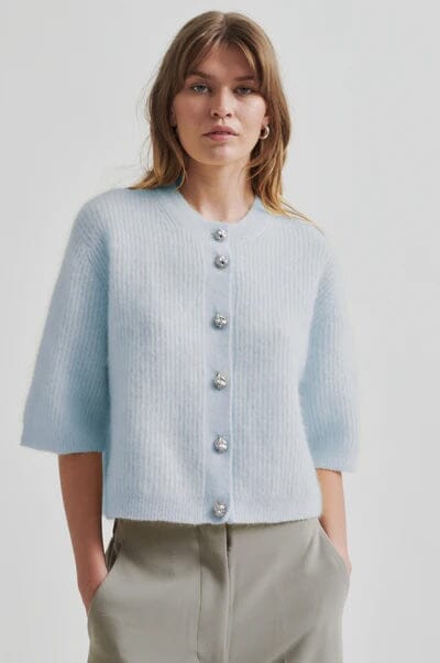 Second Female Andria Knit Cardigan Skywriting Genser