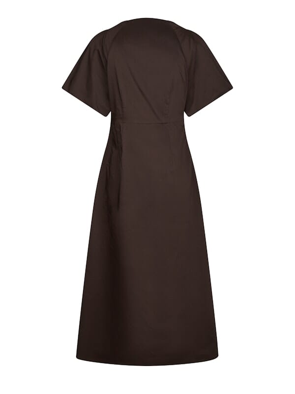 Neo Noir Illana Poplin Dress Chocolate Brown Kjole