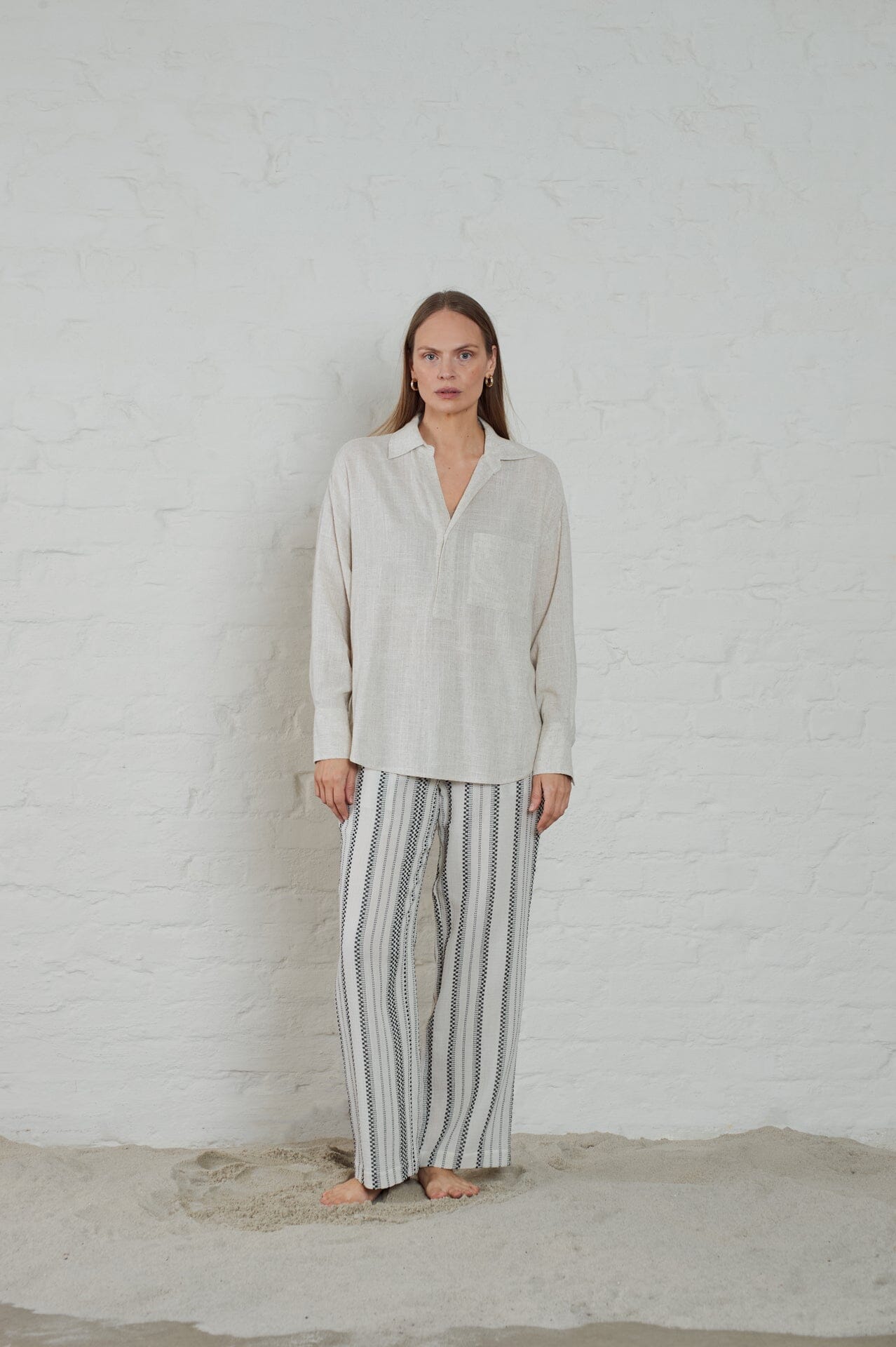 ArnieSays: Hills Linen Blend Ecru Melange Skjorte