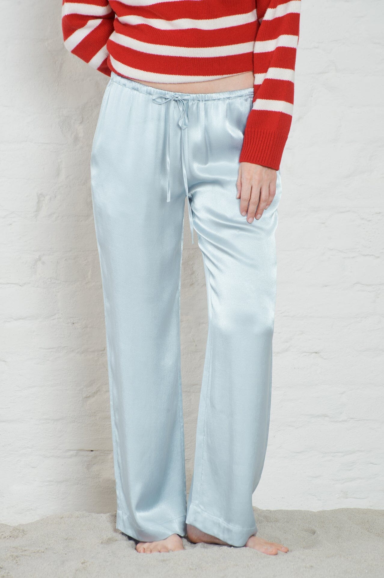 ArnieSays: Euston Satin Pale Blue Bukse